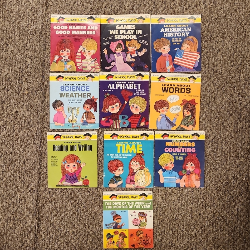 Complete Set Of Vintage School Days 45's